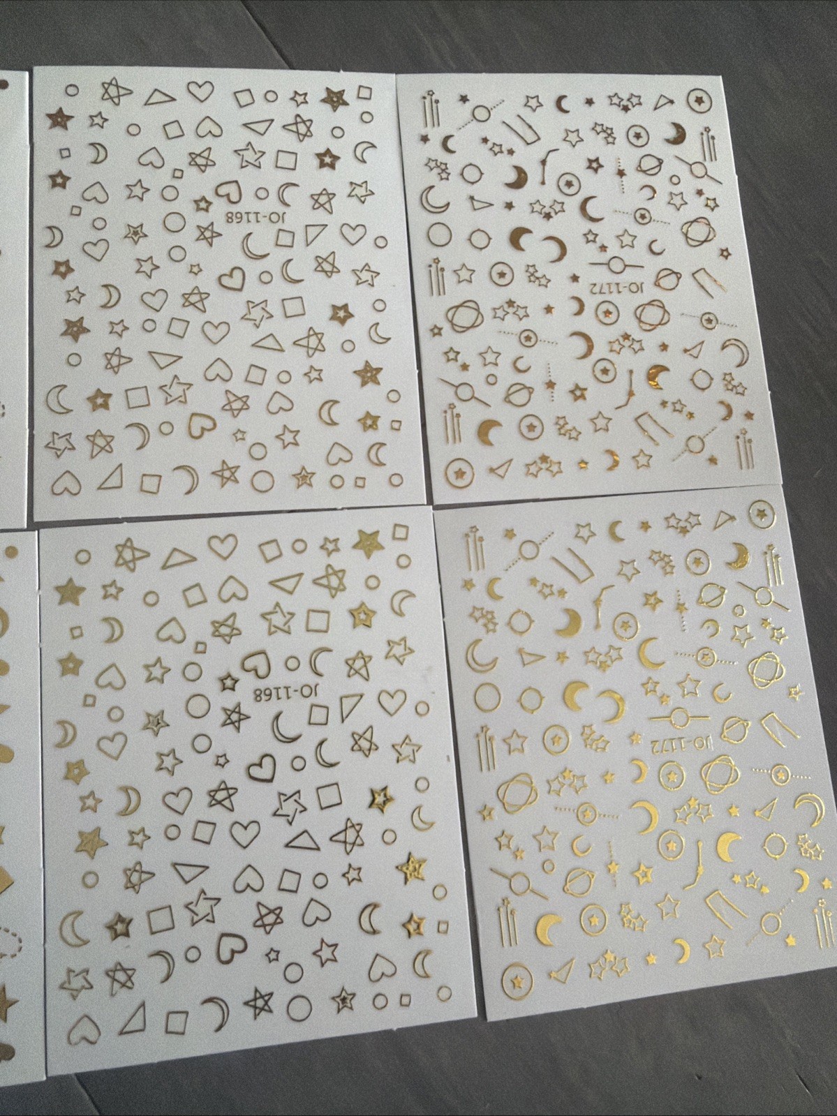 Laser Gold 12 Constellation Galaxy Moon Stars 3D Nail Art Sticker