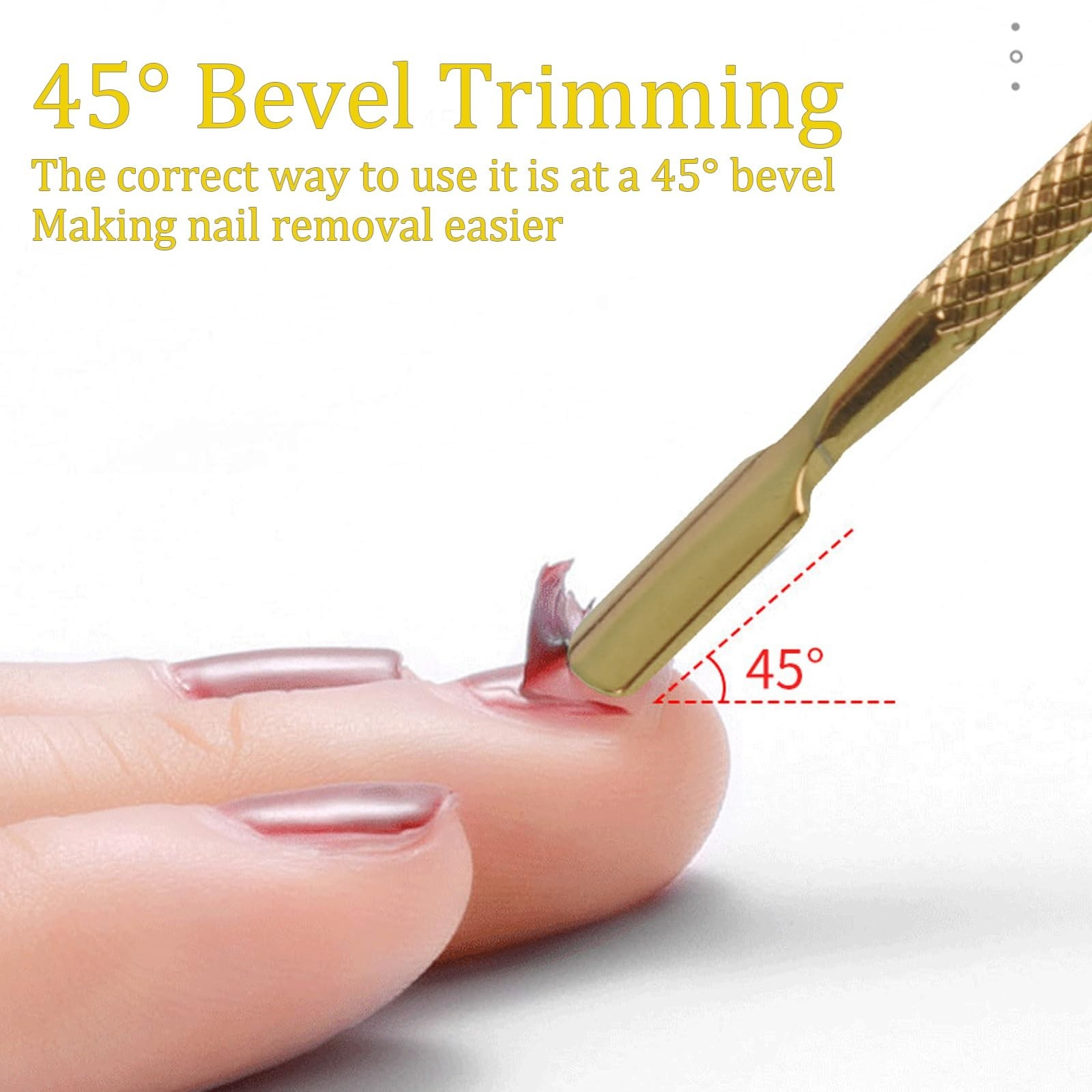JERCLITY 2 Pieces Gold Double-Ended Stainless Steel Cuticle Pusher Cuticle Re…
