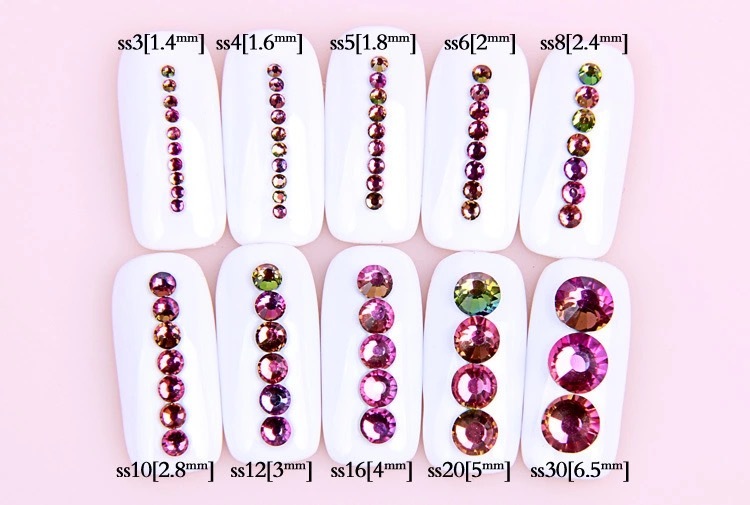 FIRE STONES RHINESTONES CRYSTAL PIXIE 3D NAIL ART SALOON MINI DIAMOND ROSE GOLD
