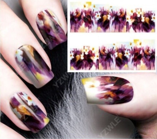 Rose Floral Nail Art Stickers: Water Transfer Decals (Group 1)