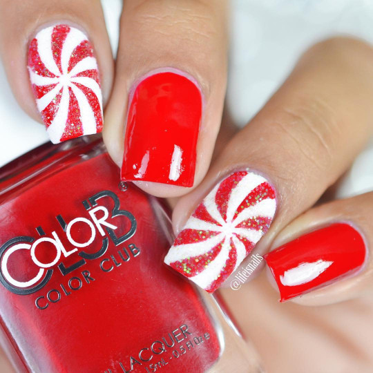 Peppermint Candy Stencils for Nails, Christmas Nail Stickers, Nail Vinyls