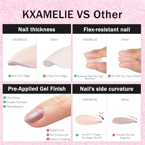 Cat Eye Light Brown Press on Nails Short Oval, Fake Nails with a Chrome brown