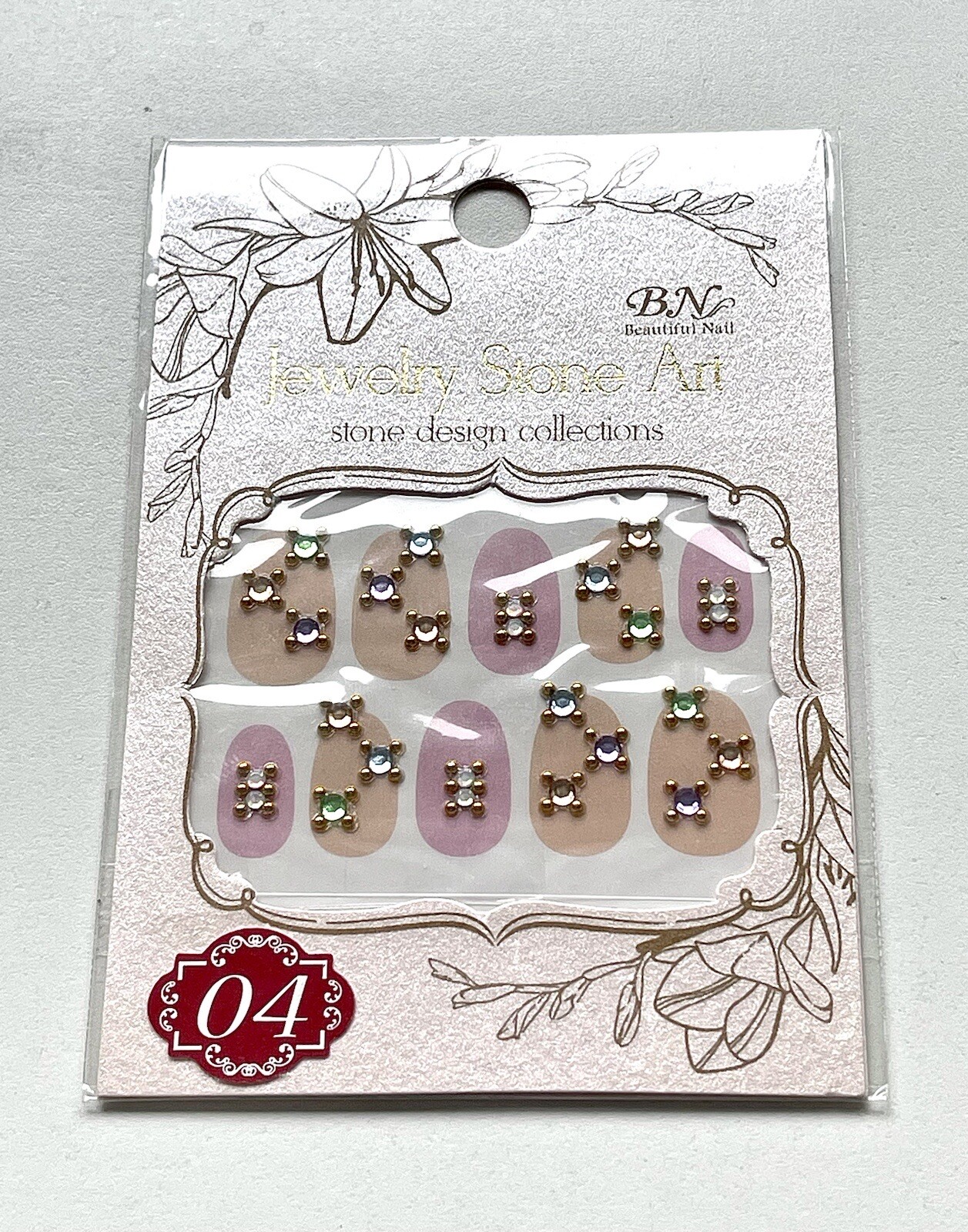 Japan BN Jewelry Stone Art multi-colour crystals nail stickers日本水晶指甲貼