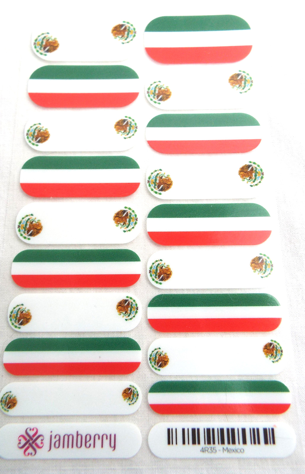 Jamberry Mexico Nail Wrap Full Sheet 4R35