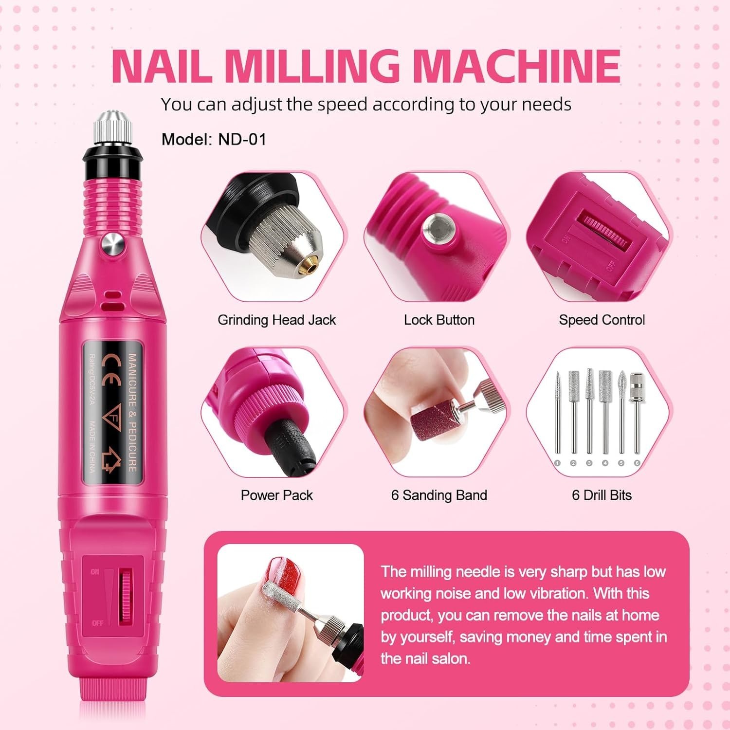 Nail Kit with Drill and U V Light, Professional Nail Kit Acrylic Set for