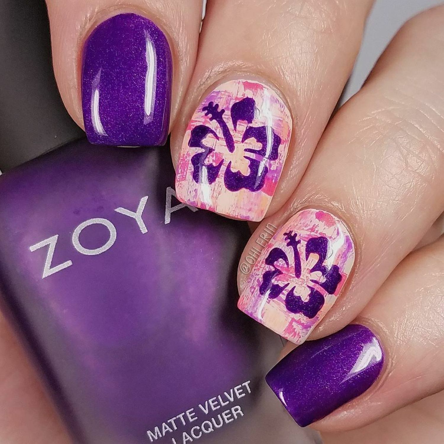 Hibiscus Stencils for Nails, Nail Stickers, Nail Art, Nail Vinyls