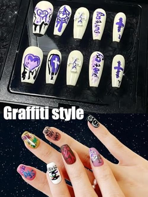 10 Colors Double Ended Metallic Nail Art Marker Pens, 3D Metallic 10 colors