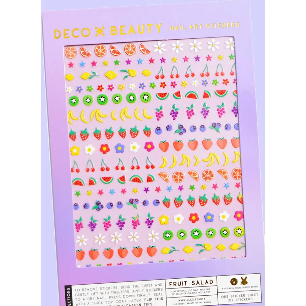 Deco Beauty Nail Art Stickers Fruit Salad 212 PCS Self-Adhesive Nail Art Flowers