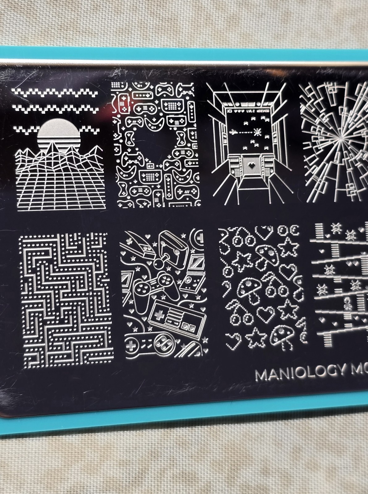 Maniology M050 Arcade Game Pacman Mario Nintendo Space Invaders Nail Stamp Plate