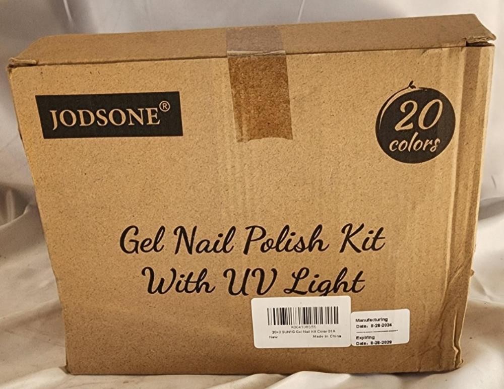 JODSONE 20 Colors Gel Nail Polish Kit with U V Light Base Top Matte Coat High