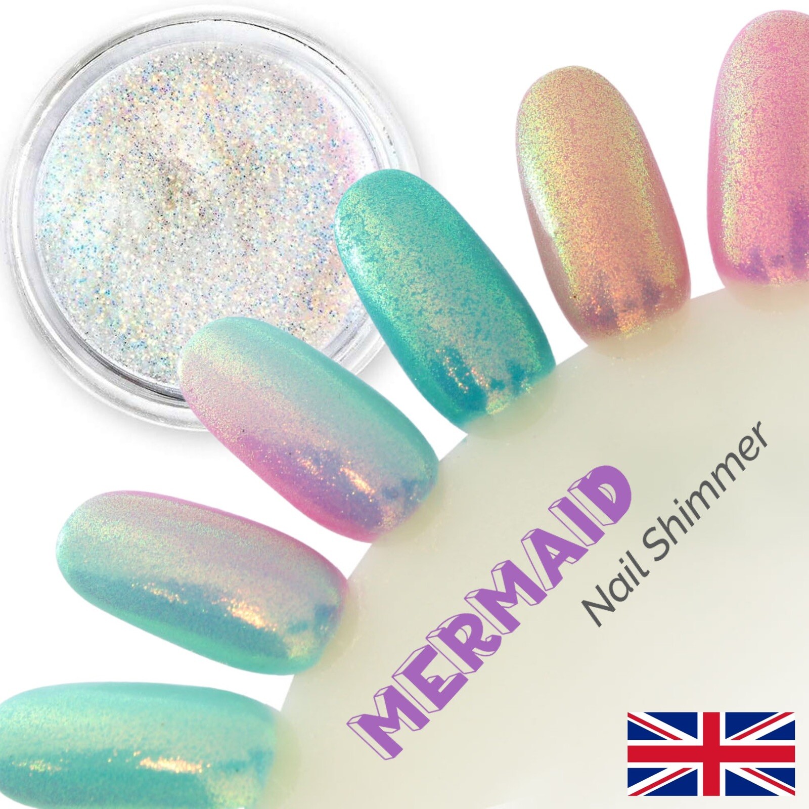 MERMAID EFFECT Pigment for NAIL ART Aurora Unicorn POWDER DUST Glitter Mirror 5g