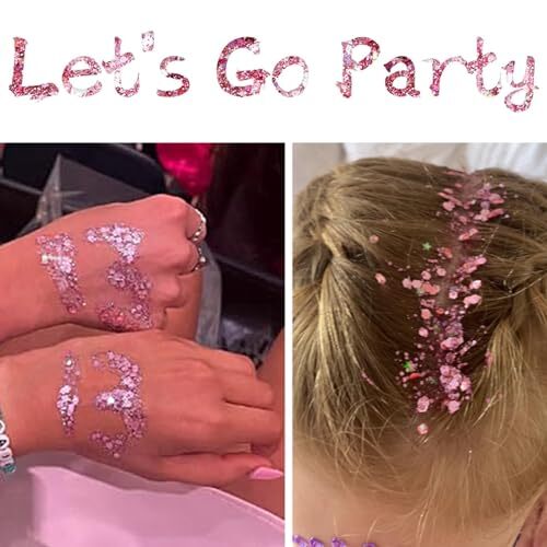 Pink Body Glitter Gel,Singer Concerts Pink Face Glitter 03 Pink Body Glitter