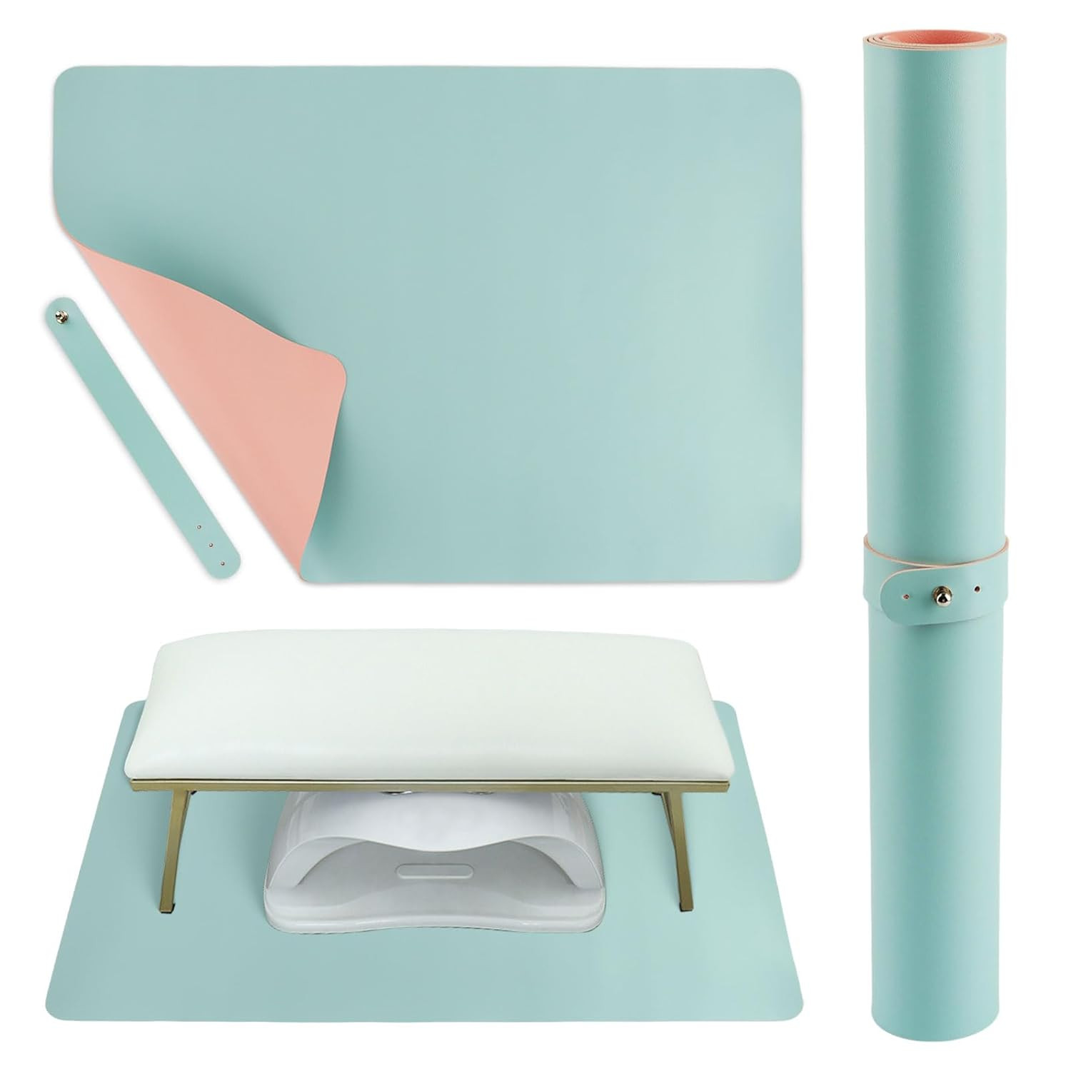 Nail Mat for Manicure 24″ Waterproof Microfiber Leather Desk Pad Table Protector
