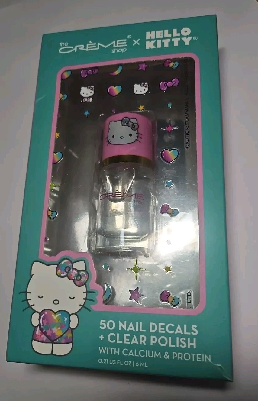 The Creme Shop X Hello Kitty Clear Polish With 50 Nail Decals