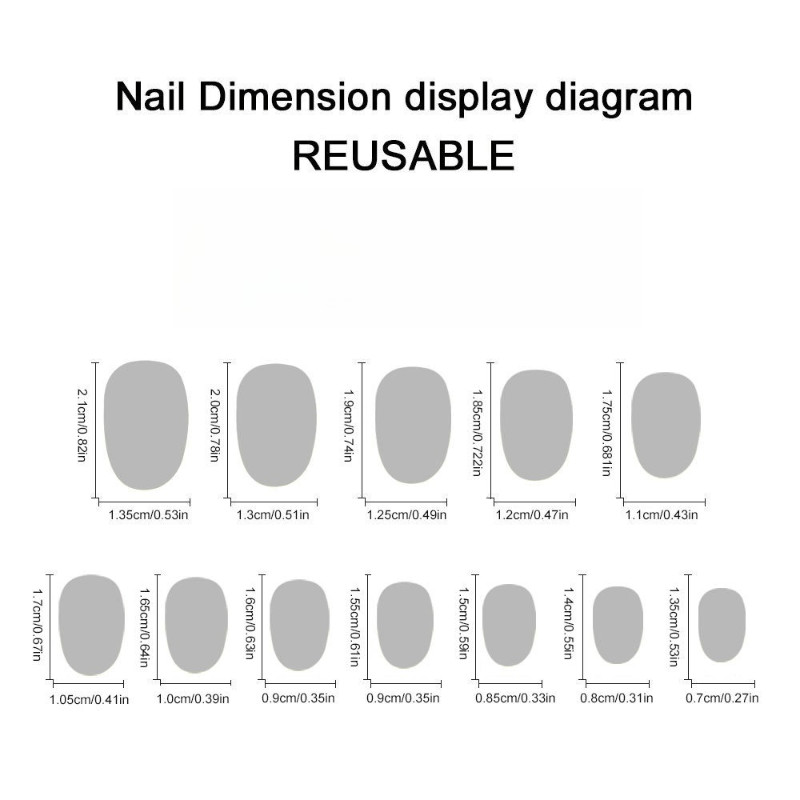 48 Pcs Swirl Star Stripe Oval Nails, Retro Unique Trendy Fake Press on Nails
