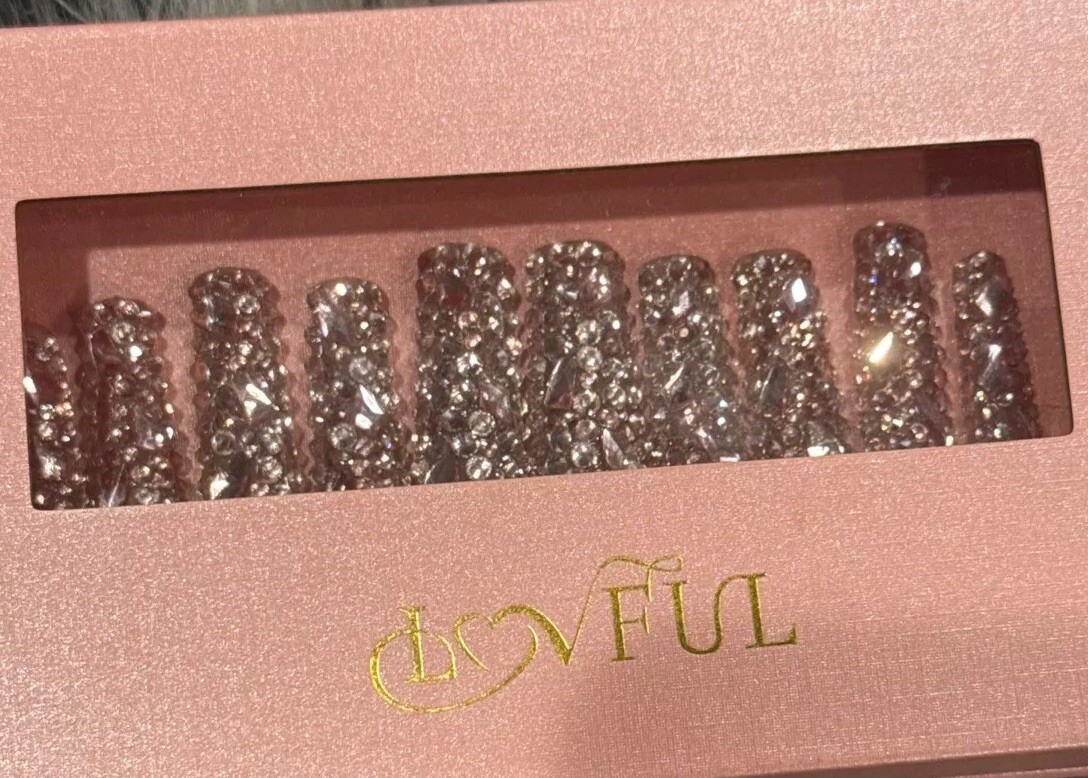 Lovful H27 Long Square Acrylic Press On Nails Size Small