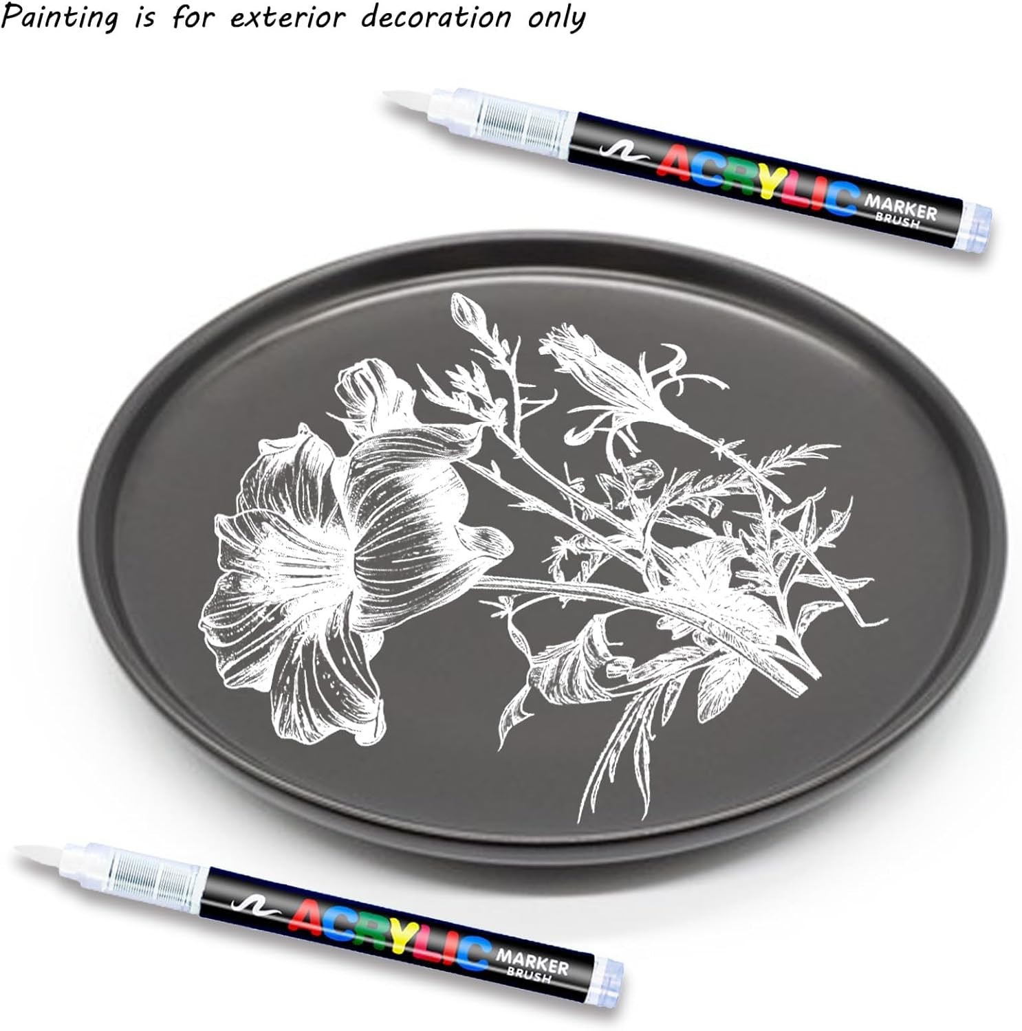 White Acrylic Paint Pens Permanent Markers for Ro Canvas Wood Glass
