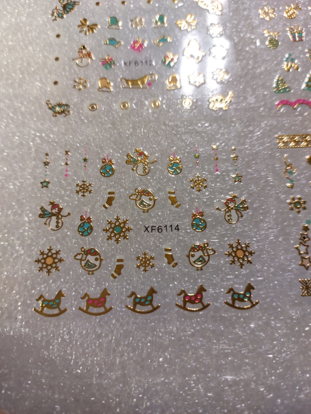 4 X Small Sheets Of Christmas Nail Art Stickers (Dn62) New