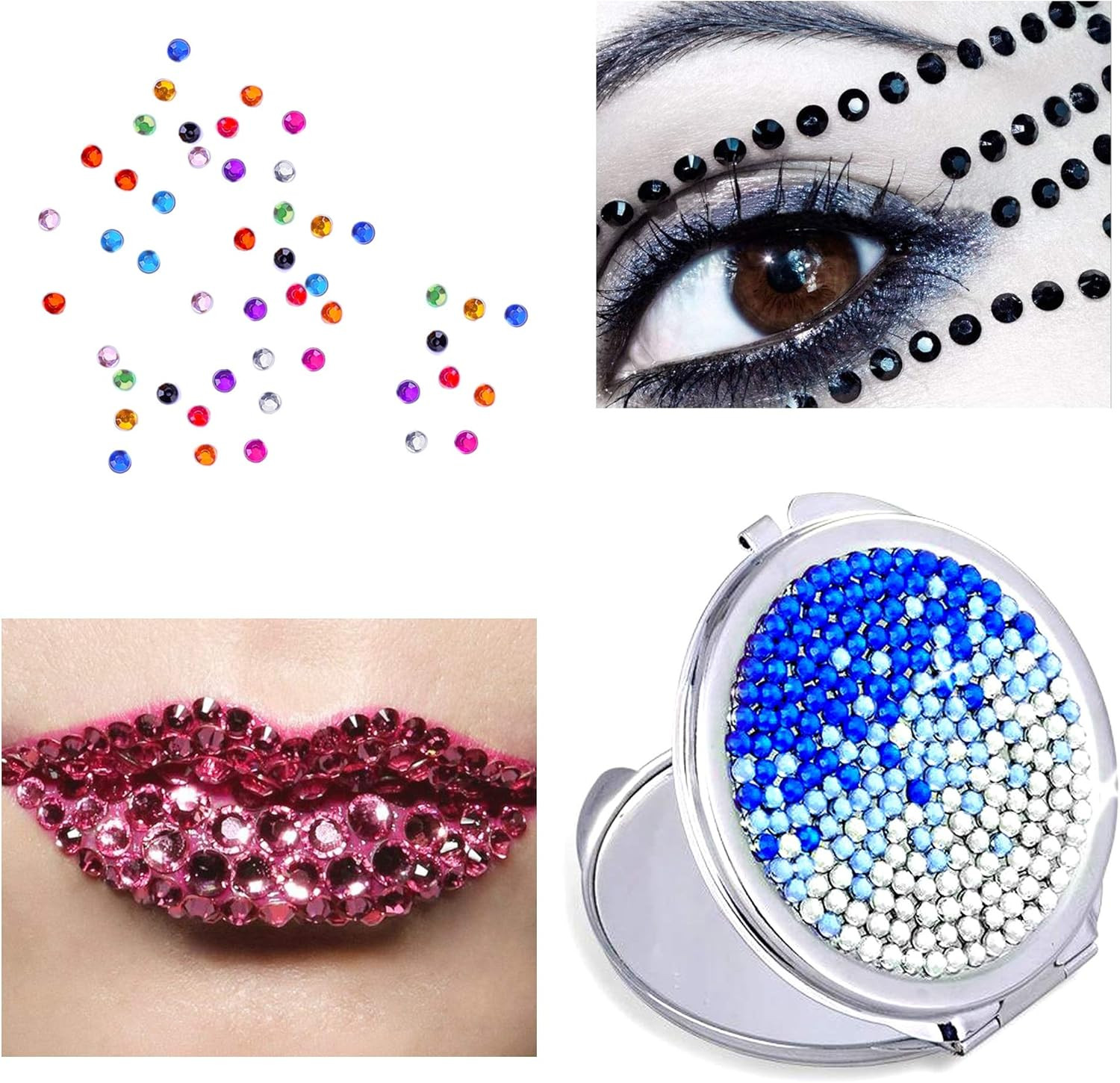 3000 PCS Rhinestones for Craft, PHOGARY AB Rhinestones Flat Back (Small Size 1.5