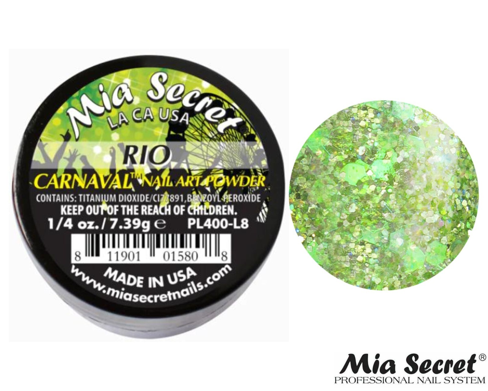 Mia Secret Nail Art Powder Carnaval Collection (RIO) 1/4oz