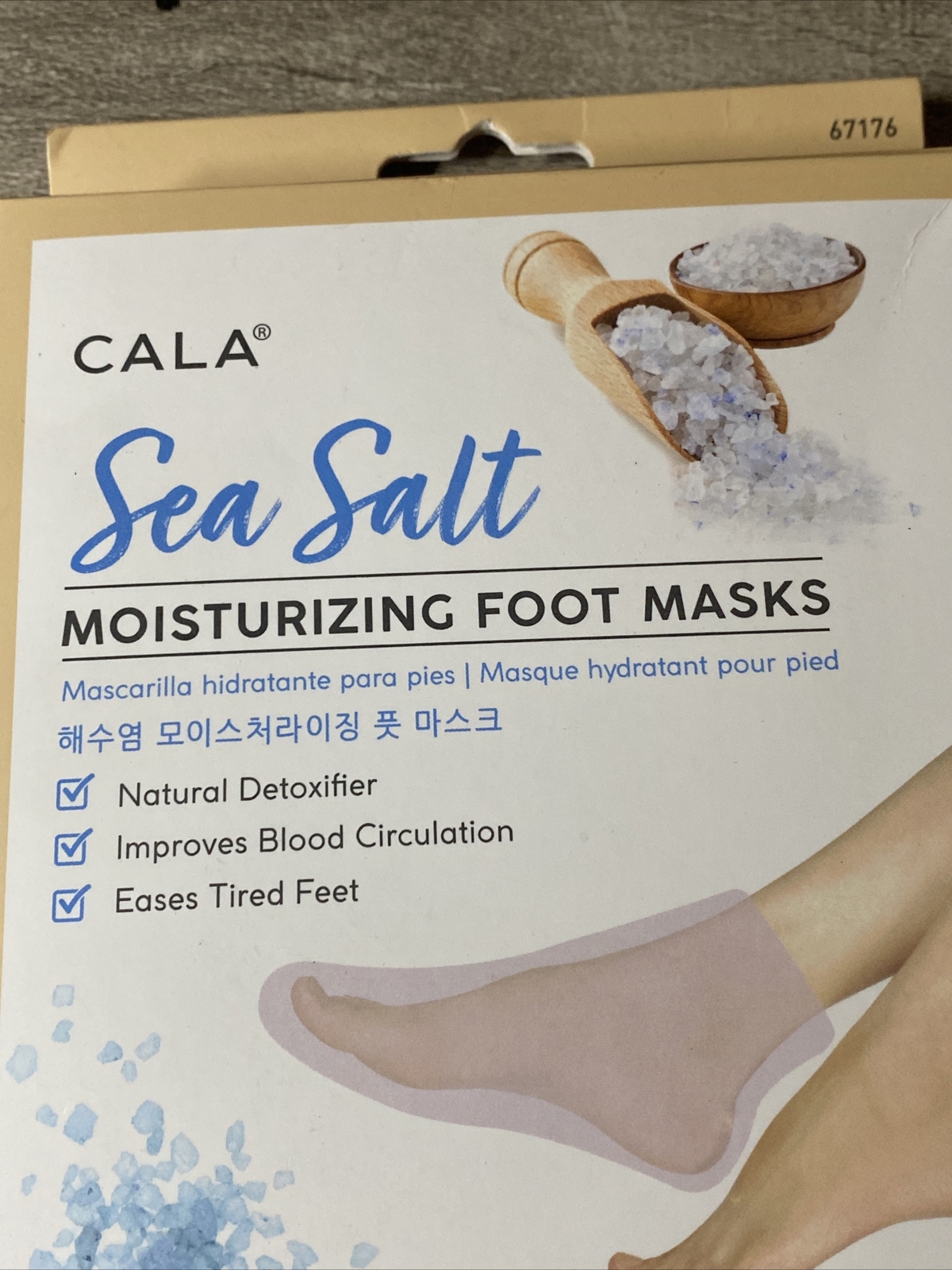 CALA Sea Salt Moisturizing Foot Masks, 3 count , Hydrating, Nourishing AMAZING