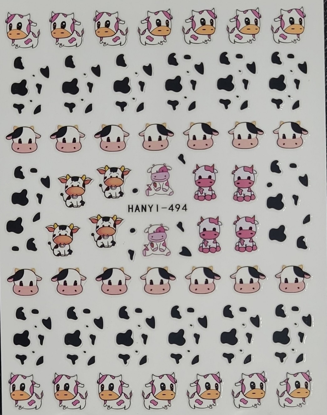 Cow Print Nail Art Stickers