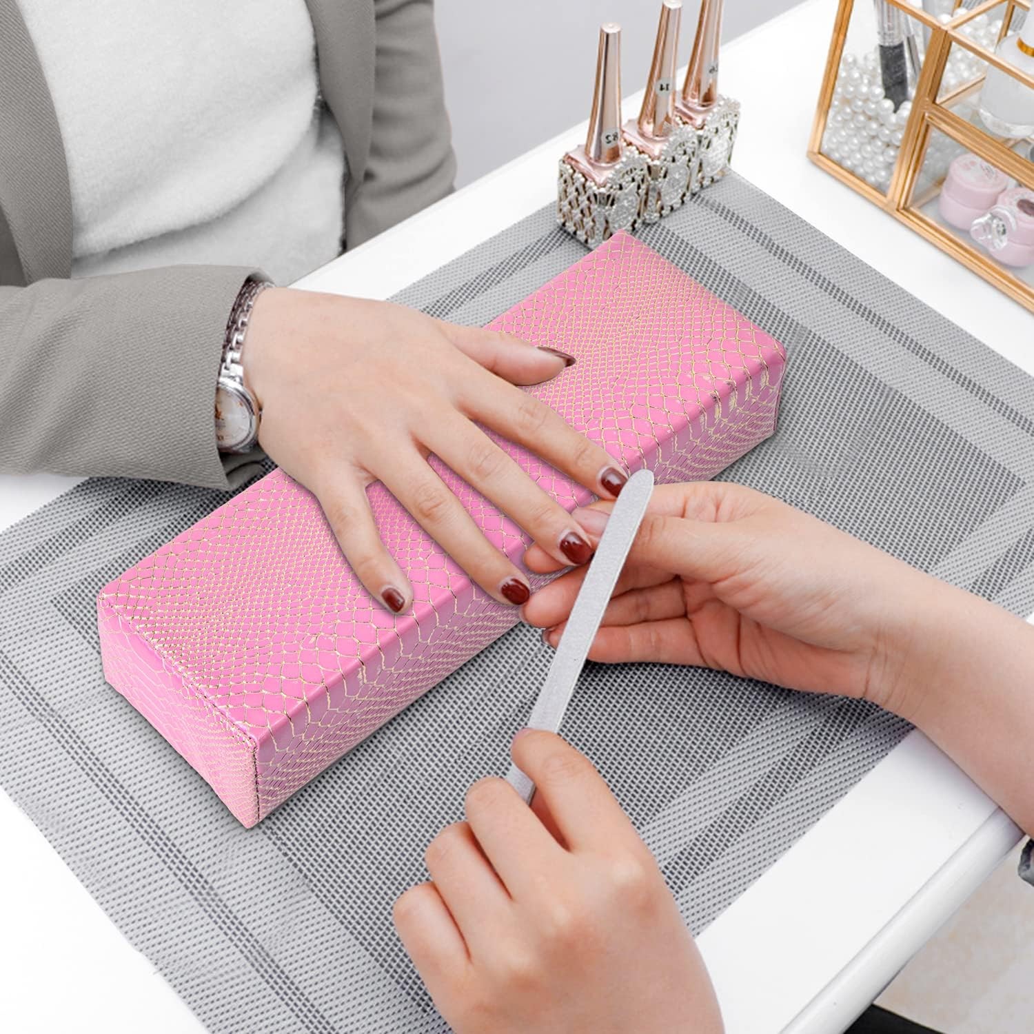 Arm Rest for Nails, Easy to Clean Nail Armrest Pillow for Acrylic Nails Sturdy