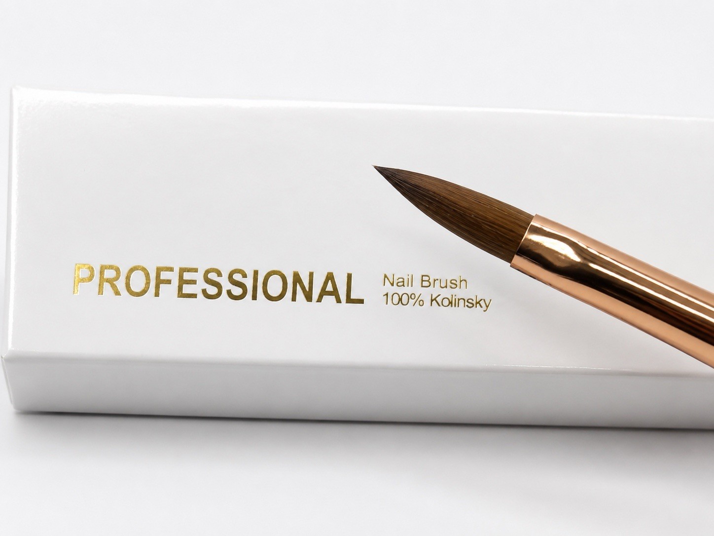 Rigel #10 Professional Kolinsky Nail Brush Glitter Handle for Acrylics