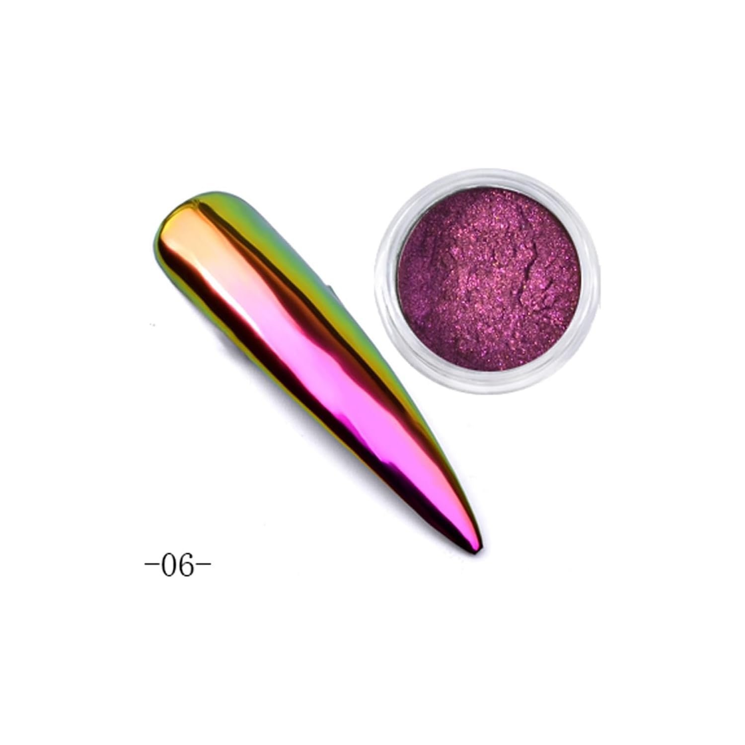 4pcs Metallic Nail Powder Set for Gel Nails with Holographic Glitter Effect