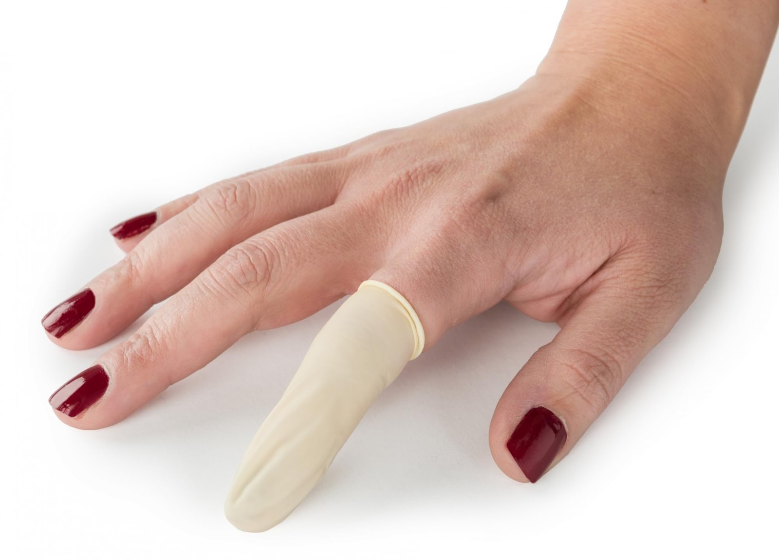 Pack of 1 3908 L Grafco Latex Finger Cots Large 144 count Disposable Rolled
