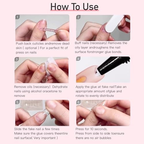 Super Strong 10g Semi Solid Nail Glue – 2pcs Soft Gel for Press-On Nails, No UV,