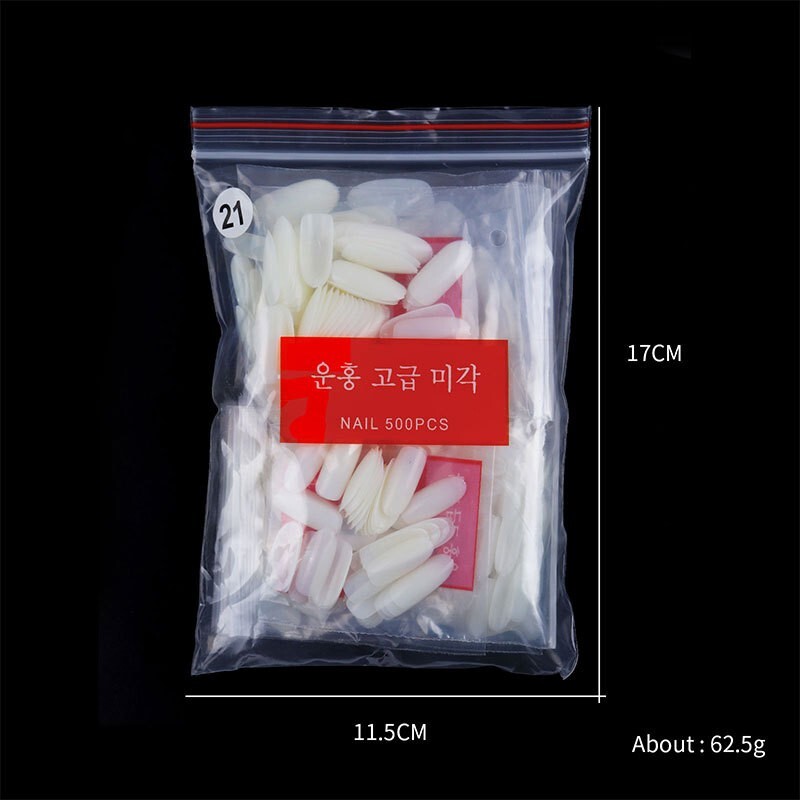 500x False Nail Tips Stiletto Coffin Oval Almond Square Nail Acrylic False Nails