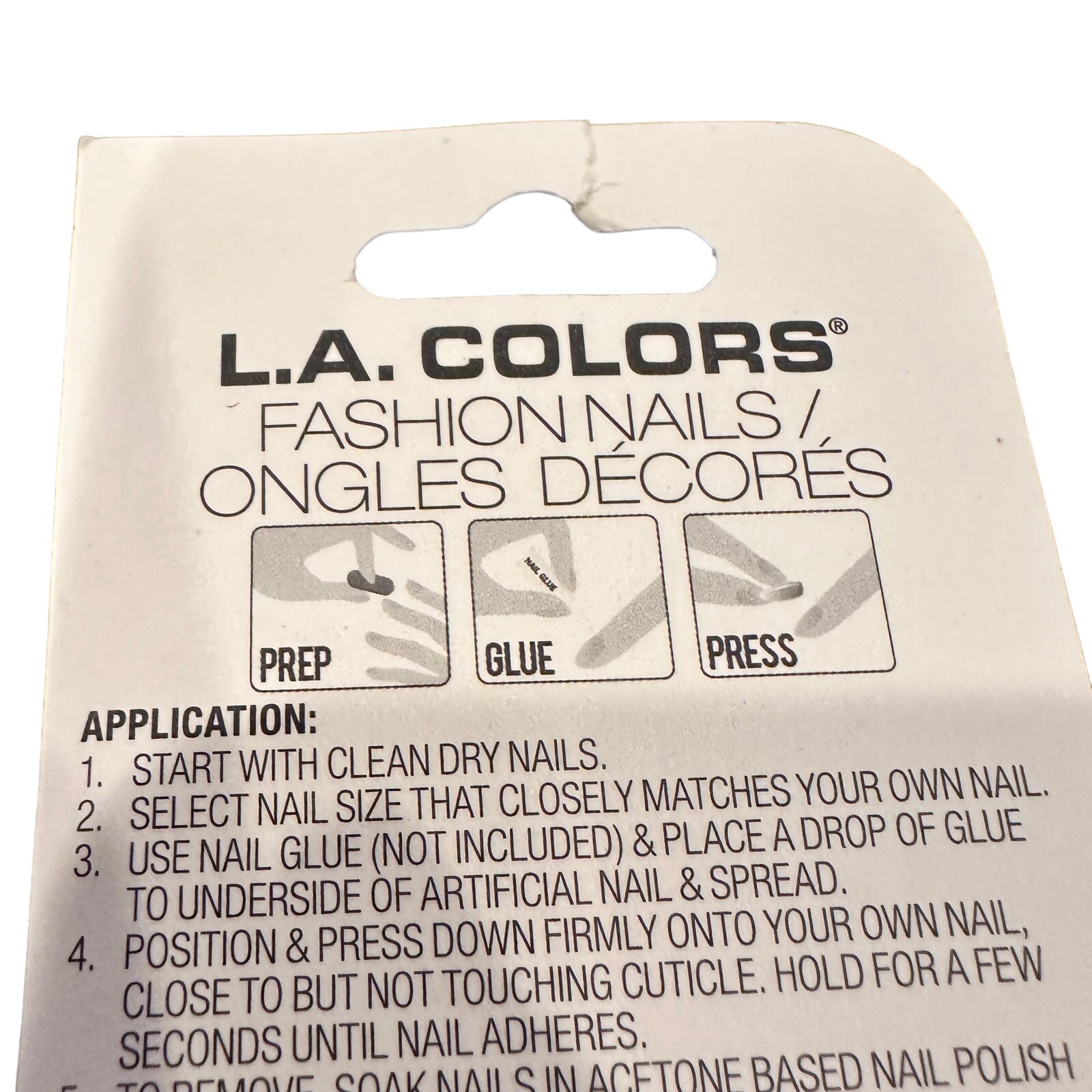 L.A. Colors Color Flare Artificial Nail Tips Short Square & NUCOLOR Nail Tabs