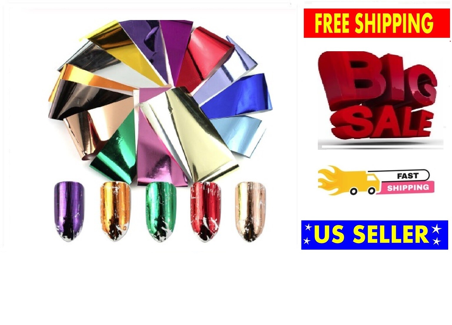10-115 pcs DIY Transfer Paper Foil Nail Art Sticker Decal Decoration, Nail Art