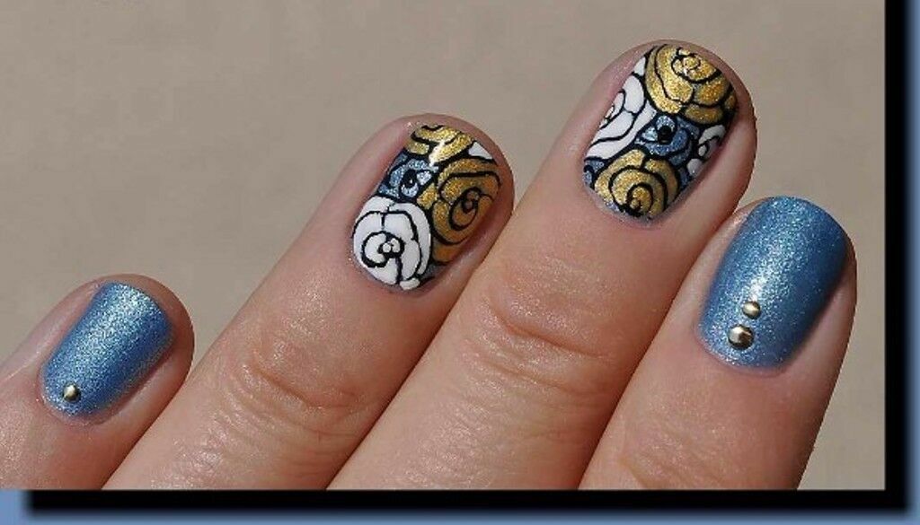 Nail Art Stamp Template Butterfly Flower Design DIY Manicure Image Plate BP-99