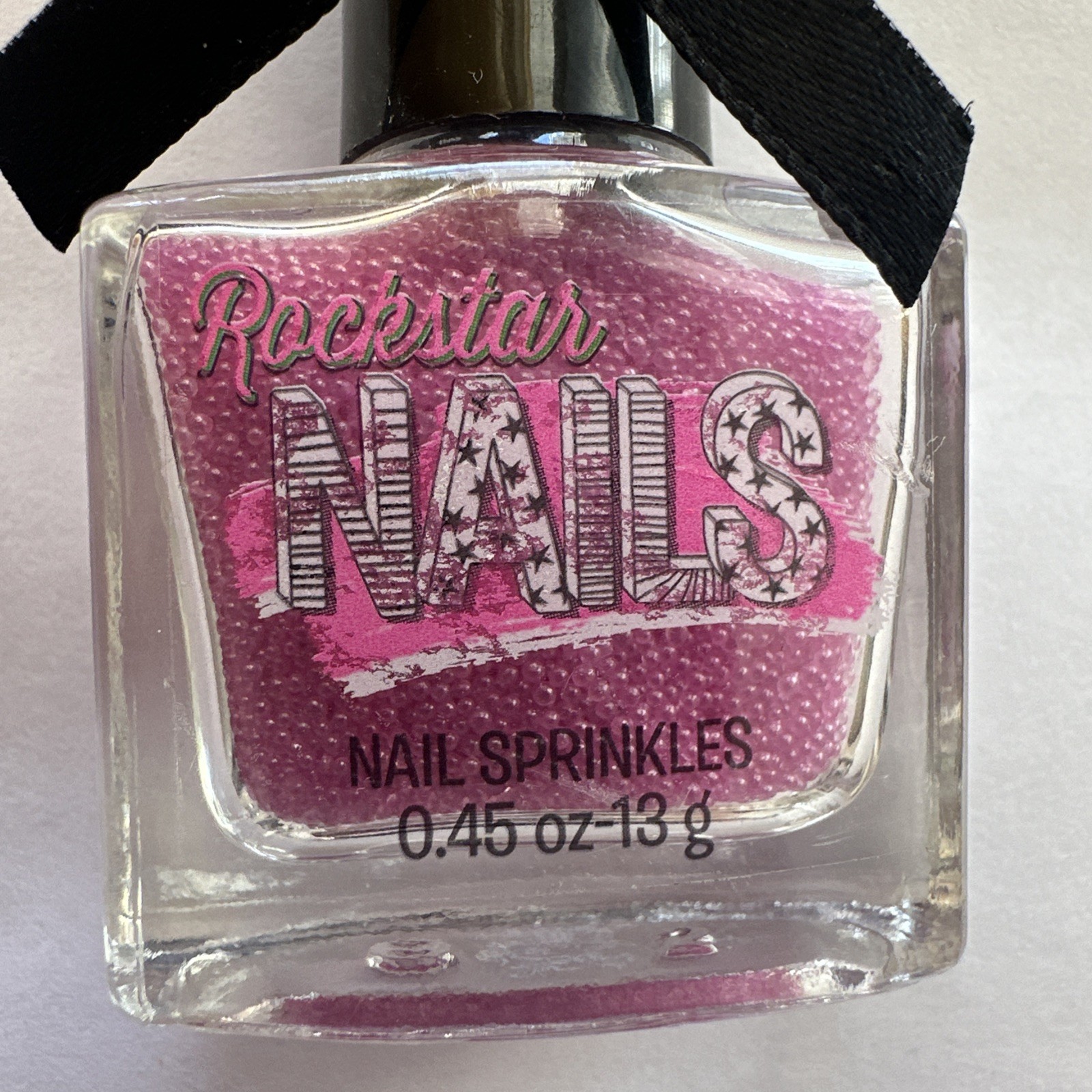 Pink Nail Sprinkles For Caviar Effect. Small Glass Pearls. .45 Oz