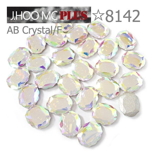 J.HOO Crystal 8142 Baroque Mirror V-Cut Fancy Rhinestones 10x8mm Nail Art (8pcs)