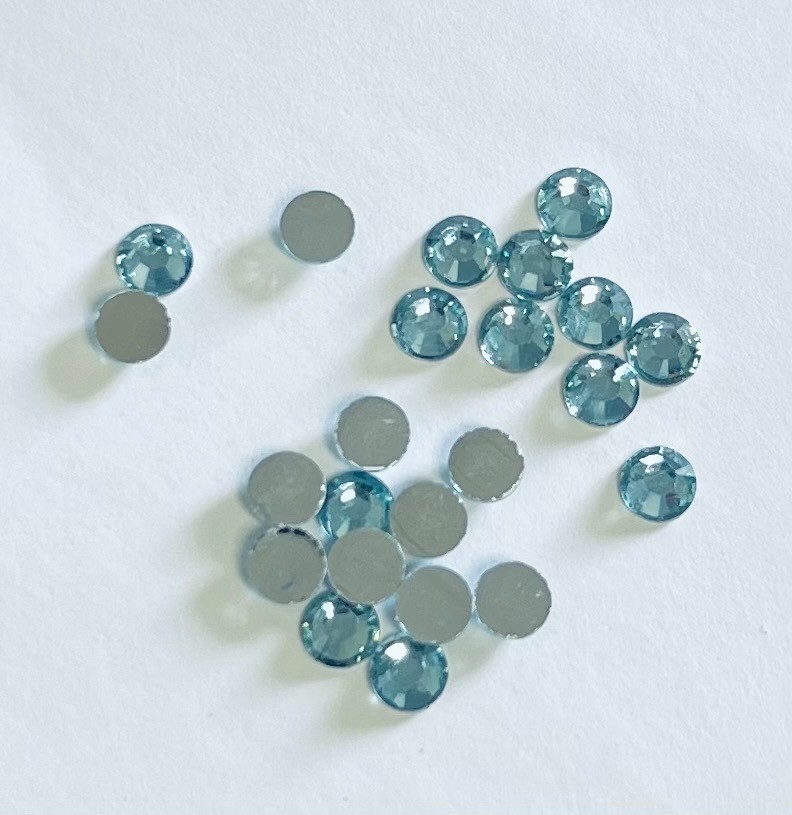 Aquamarine Crystal Rhinestones Flat Back Round Jewelry Crafting Gems Multipack