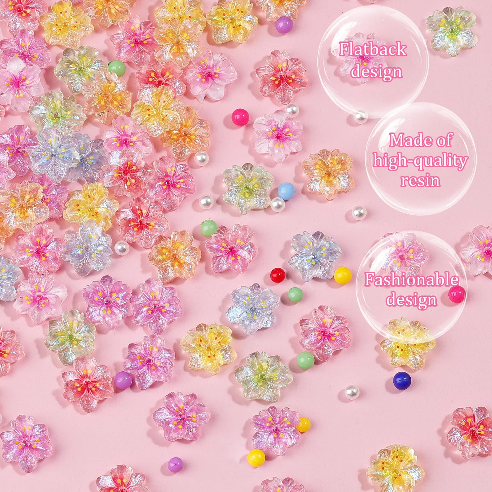 Flower Nail Charms for Acrylic Nails Manicure DIY Nail Decor Women Girls Crafts