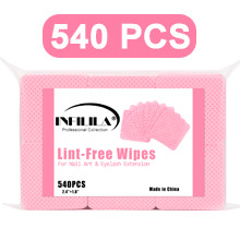 Lint Nail Wipes, 540PCS Non-Woven Fabric Dry Nail Prep Wipes, Absorbent Acetone