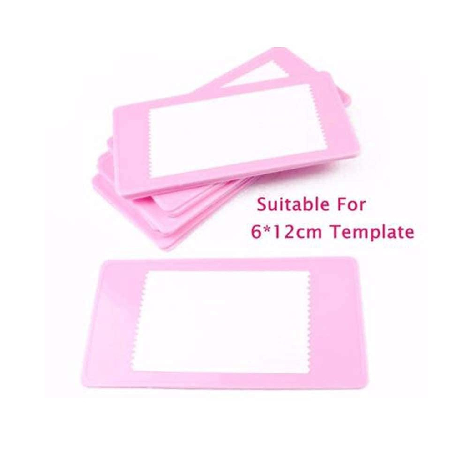 15pcs 12X6cm Nail Art Soft Stamping Protective Pink Color Stamper Rectangel S…