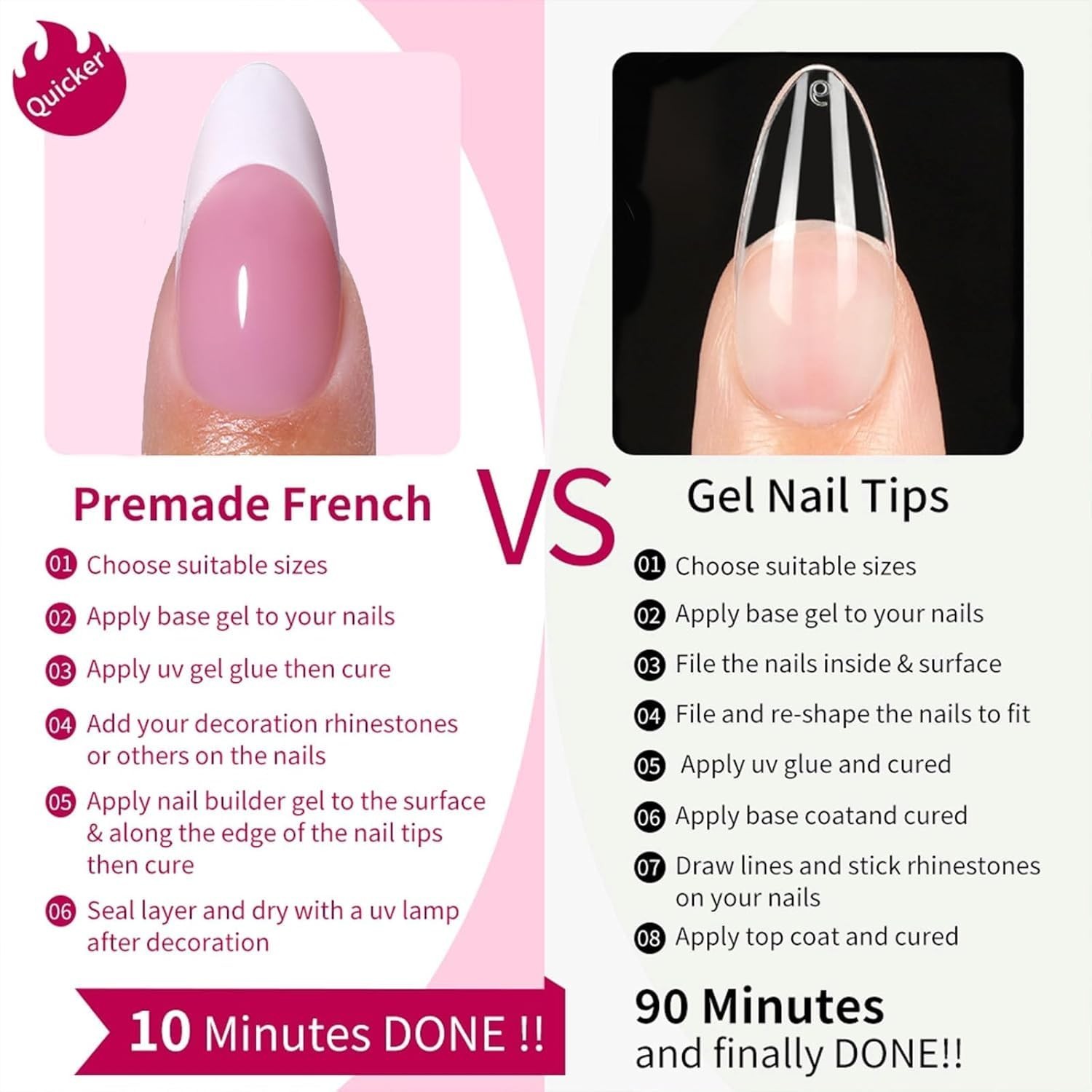 288Pcs Almond Press on Nails Medium Fake Nails 10 Color Nude False Nails Full…