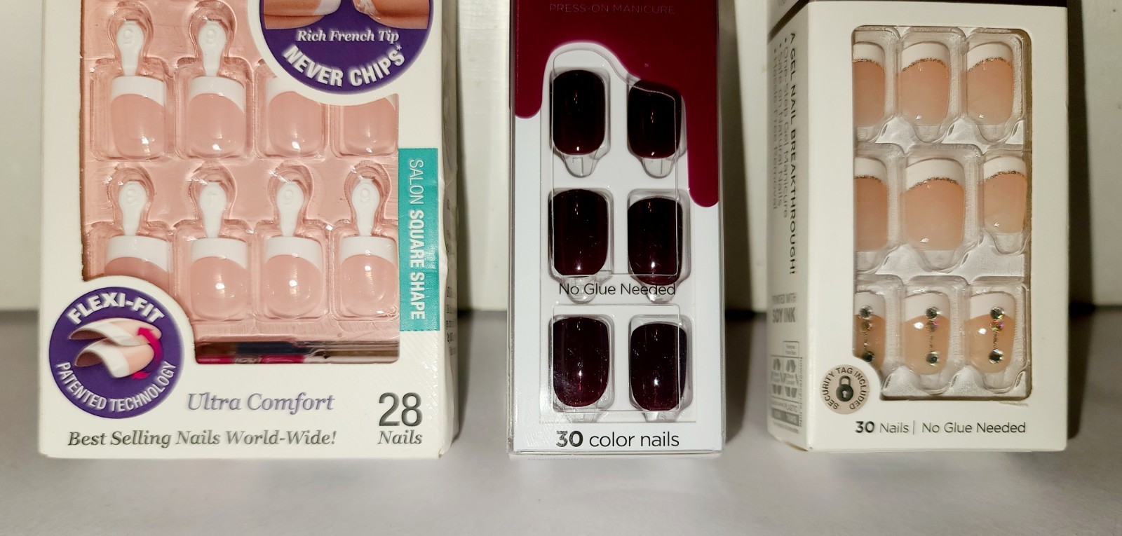 3 New Sets Press-on Nails KISS & IMPRESS