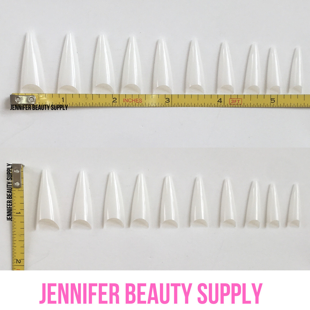 500-1000 PCS COFFIN NAIL TIPS LONG SQUARE FRENCH FAKE FALSE NAILS TRANSPARENT US