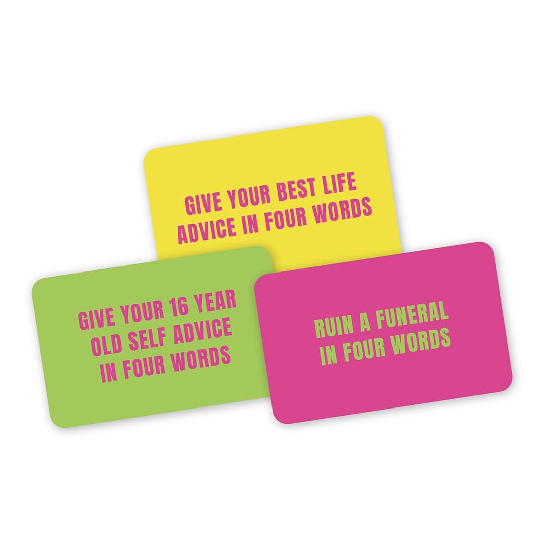 4 Words Party Game – Creative Word Play for 4.3 x 3 x 0.1 inches, Multicolor