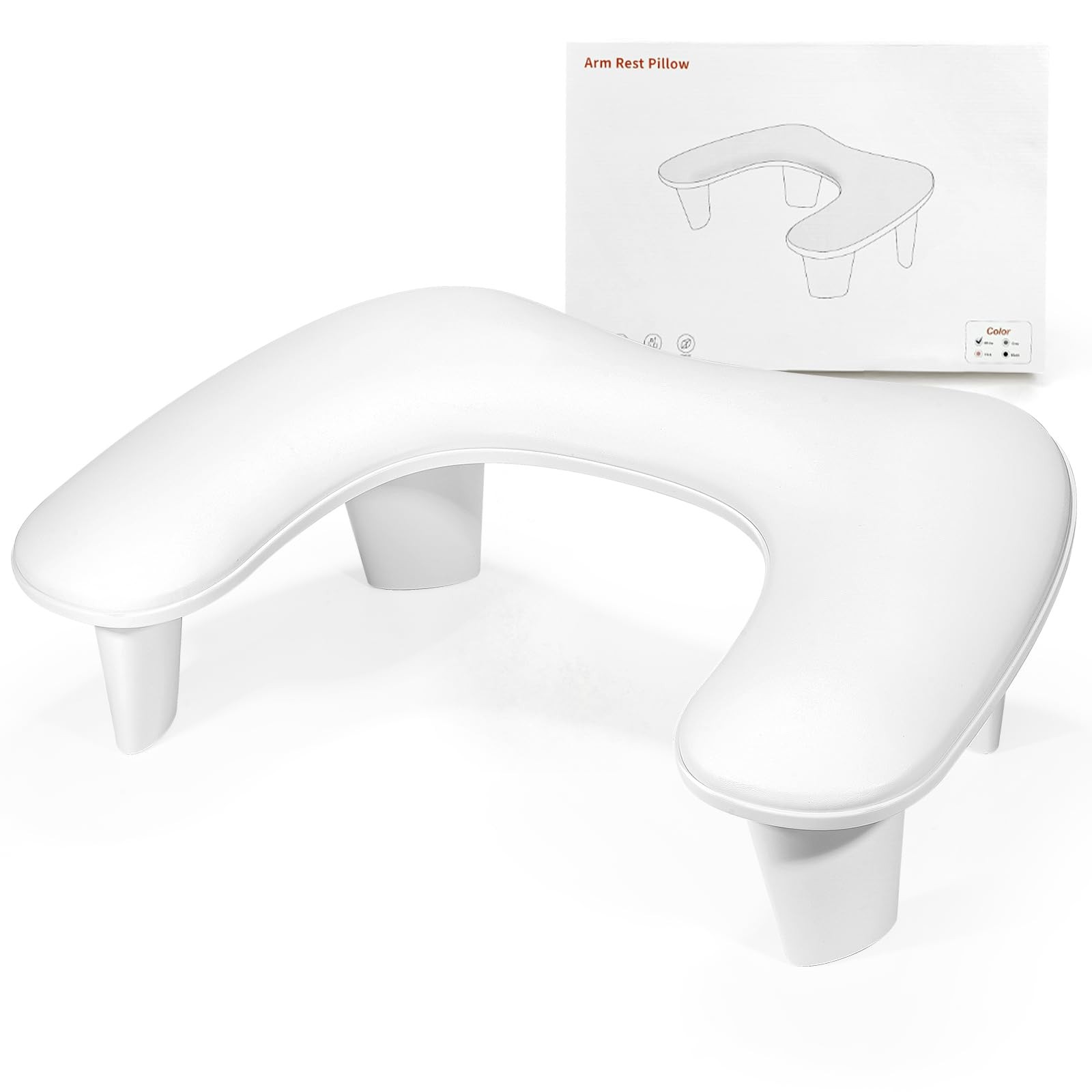 LIONVISON Arm Rest for Nails Tech U Shaped – Comfortable Manicure Nail Hand R…