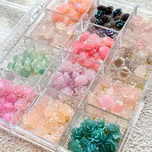 3D Rose Nail Art Charms Flower Nail Art Charms Nail Pearls Floral Acrylic