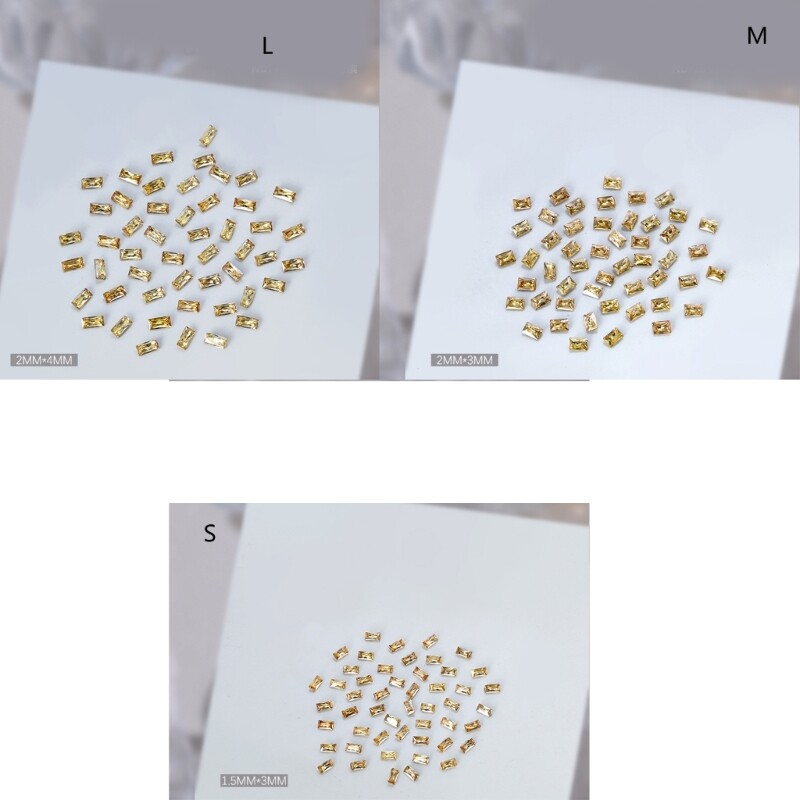 50pcs Rectangle Pointed Bottom Rhinestones Personalize Your Decor
