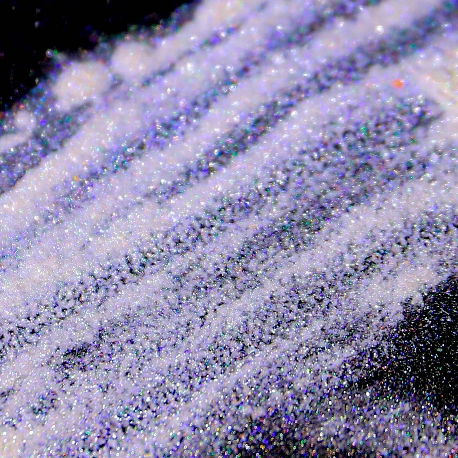 White Holographic Nail Chrome Powder Transparent Effect Clear Unicorn Rainbow