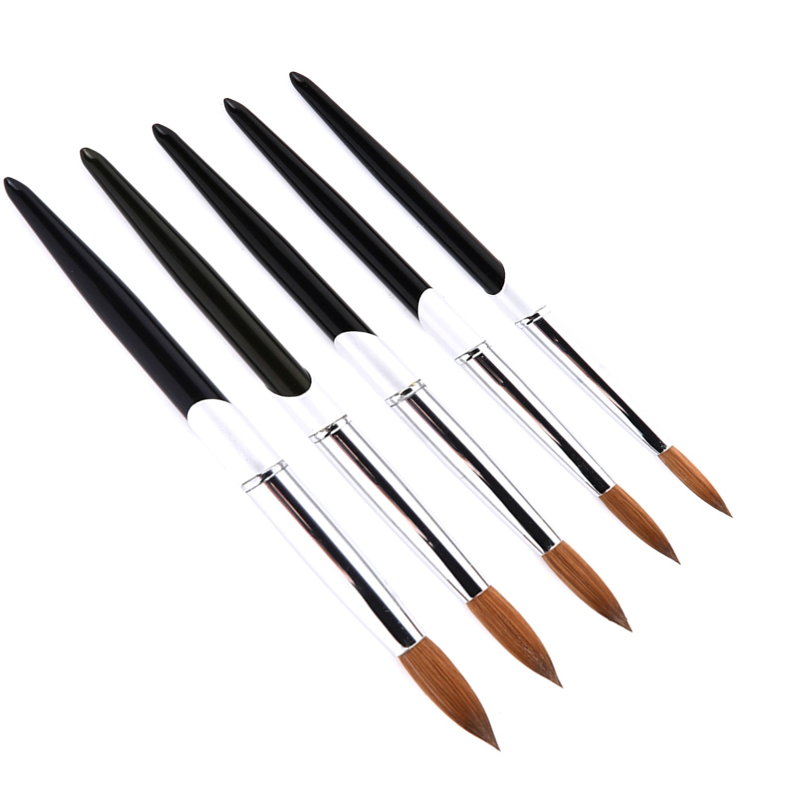 Kolinsky Hair Sable Brushes Acrylic Nail Brush Art Tool UV Gel Carving Pen Set
